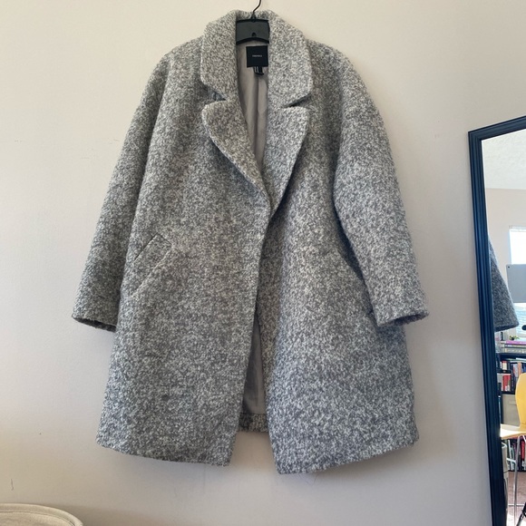 F21 Heavy Gray Coat size M - Picture 2 of 2